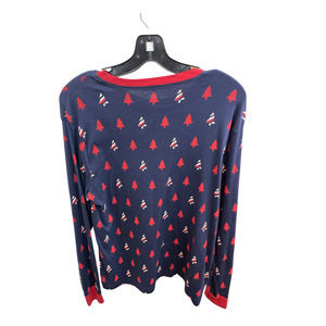 Tommy Hilfiger Blue Red Christmas Pajama Top Small